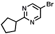 Molecular Structure of 1215073-31-6 (5-Bromo-2-(cyclopentyl)pyrimidine)